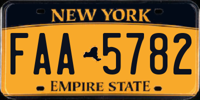NY license plate FAA5782