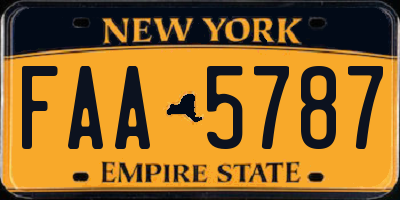 NY license plate FAA5787