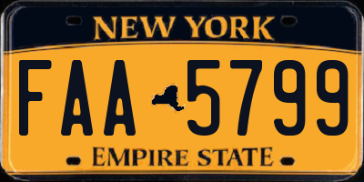 NY license plate FAA5799