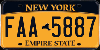 NY license plate FAA5887
