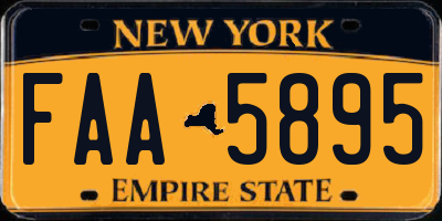 NY license plate FAA5895