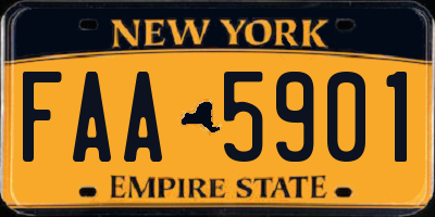 NY license plate FAA5901