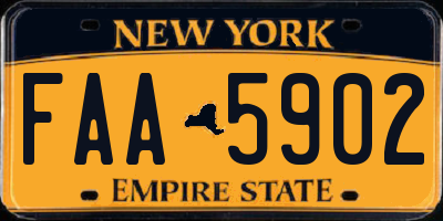 NY license plate FAA5902