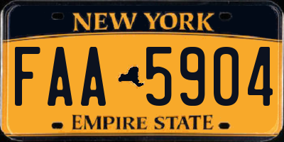 NY license plate FAA5904