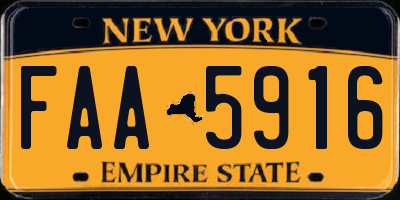 NY license plate FAA5916