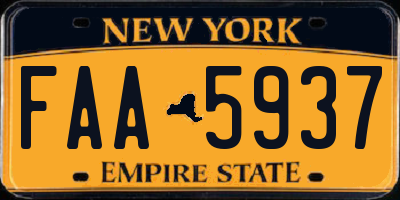 NY license plate FAA5937