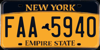 NY license plate FAA5940