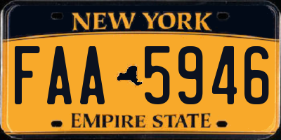 NY license plate FAA5946