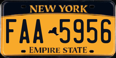 NY license plate FAA5956