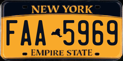 NY license plate FAA5969