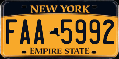 NY license plate FAA5992