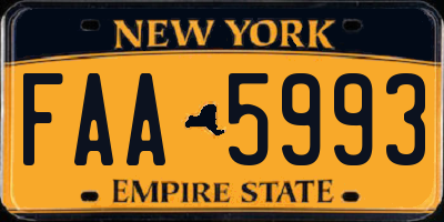 NY license plate FAA5993