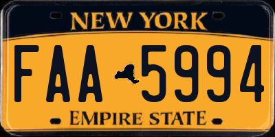 NY license plate FAA5994