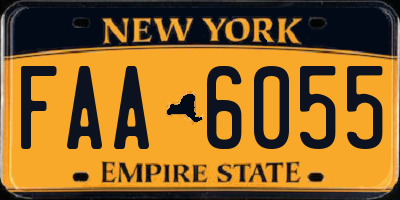 NY license plate FAA6055