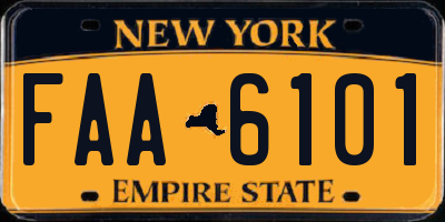 NY license plate FAA6101