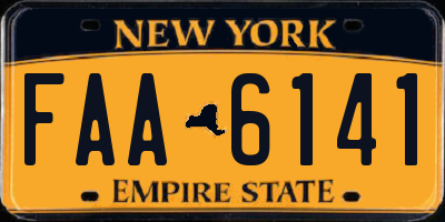 NY license plate FAA6141