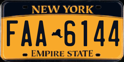 NY license plate FAA6144