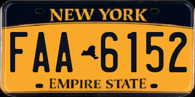 NY license plate FAA6152