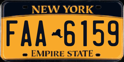 NY license plate FAA6159