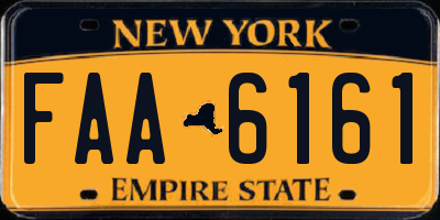 NY license plate FAA6161