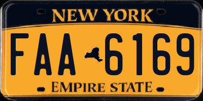 NY license plate FAA6169