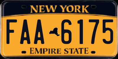 NY license plate FAA6175