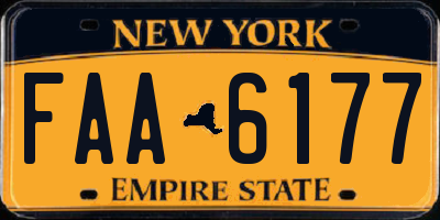 NY license plate FAA6177