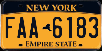 NY license plate FAA6183