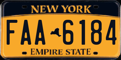 NY license plate FAA6184