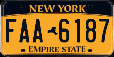 NY license plate FAA6187