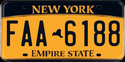 NY license plate FAA6188