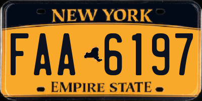 NY license plate FAA6197