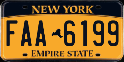 NY license plate FAA6199