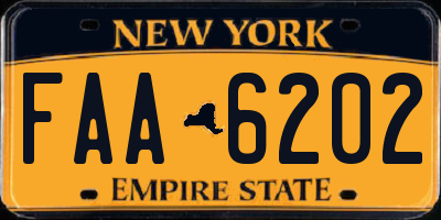 NY license plate FAA6202