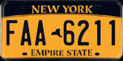 NY license plate FAA6211