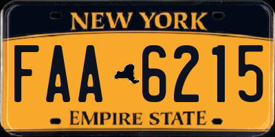 NY license plate FAA6215
