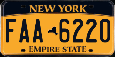 NY license plate FAA6220