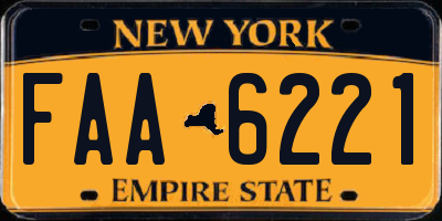 NY license plate FAA6221