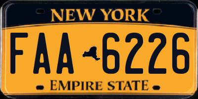 NY license plate FAA6226