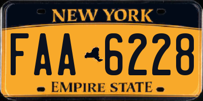 NY license plate FAA6228