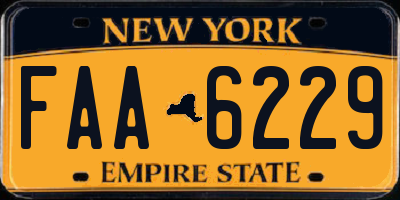 NY license plate FAA6229