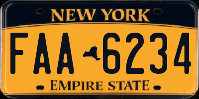 NY license plate FAA6234