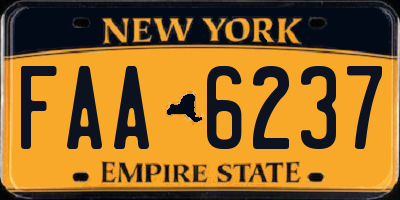 NY license plate FAA6237