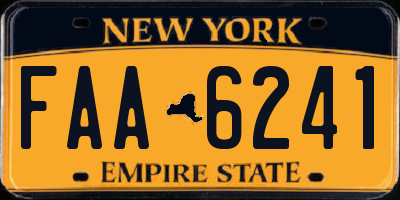 NY license plate FAA6241