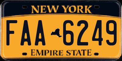 NY license plate FAA6249