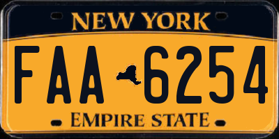 NY license plate FAA6254