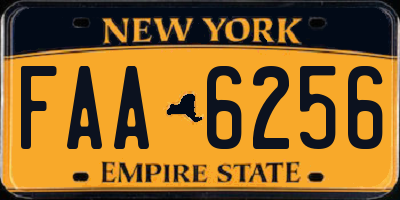 NY license plate FAA6256