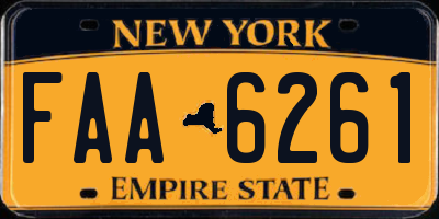 NY license plate FAA6261