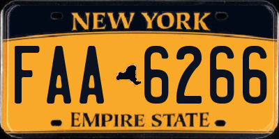 NY license plate FAA6266