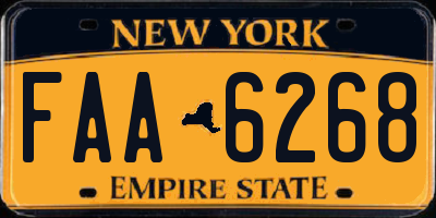 NY license plate FAA6268